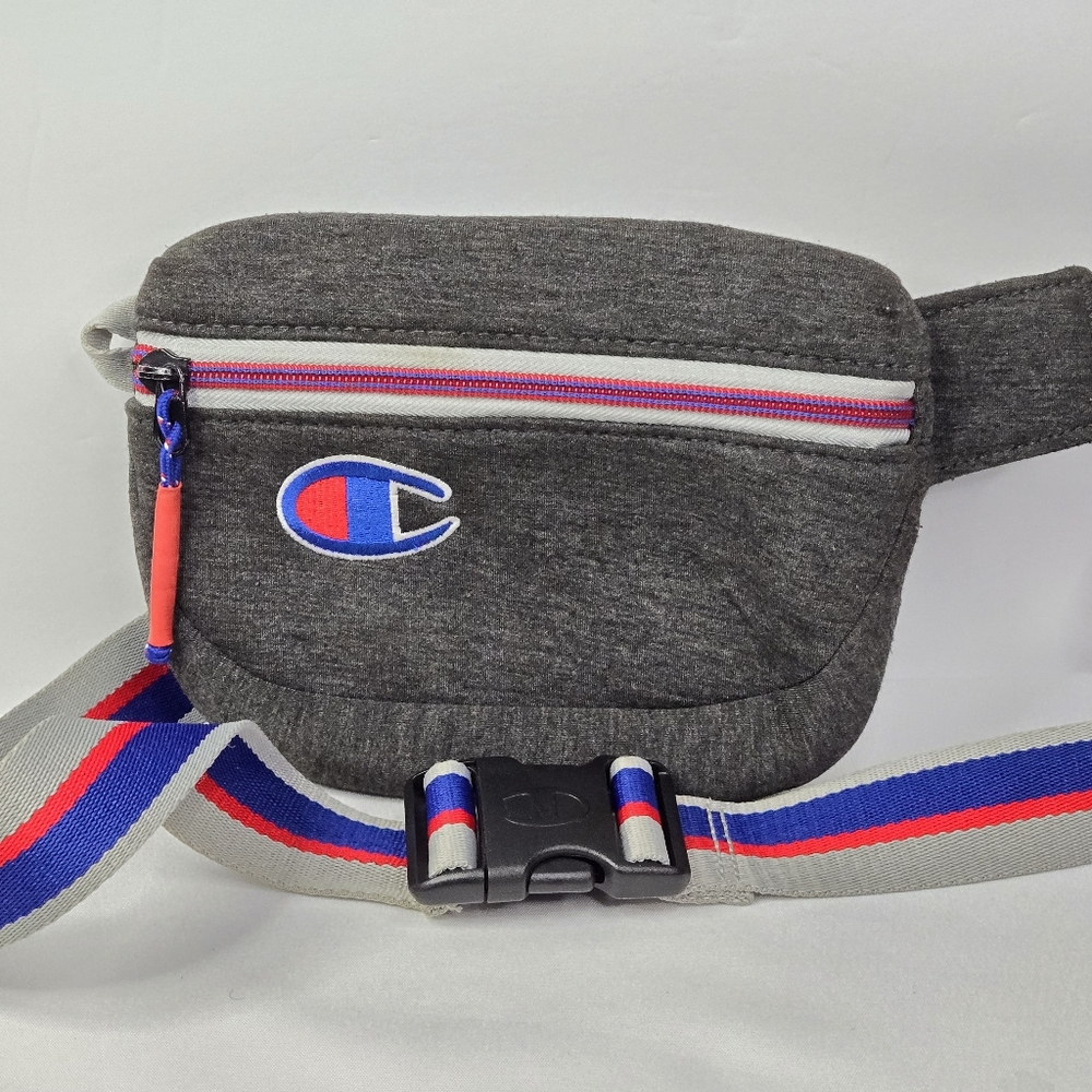 Champion Authentic Multi purpose Belt Bag Gray Logo Sport  Casual Fanny Pack